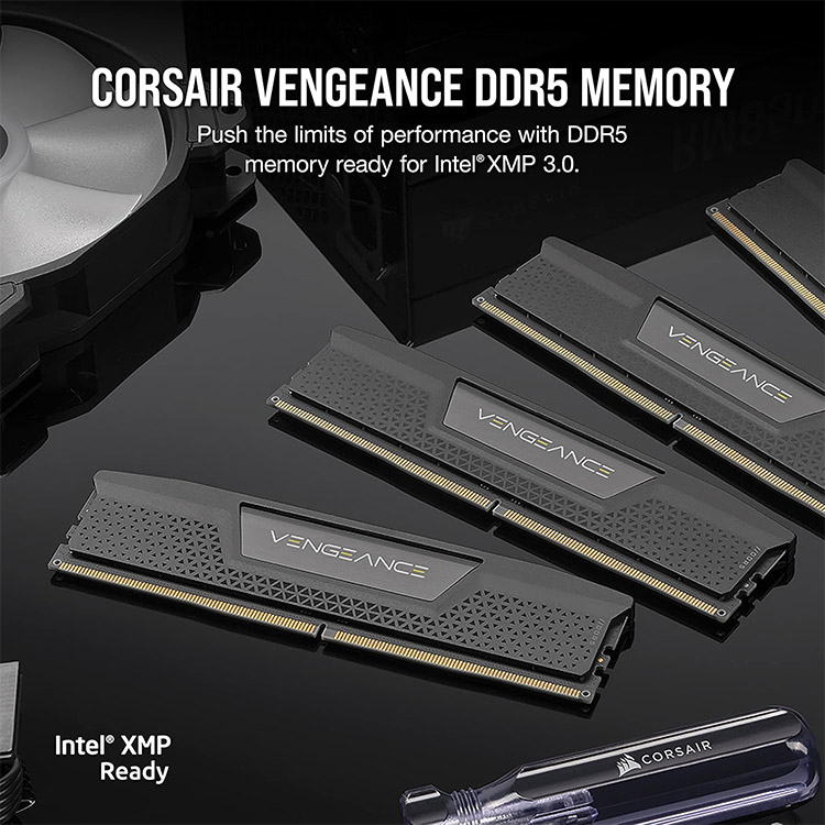 خرید رم Corsair Vengeance - ظرفیت ۳۲ گیگابایت - DDR5 - پک دوتایی - مدل Intel XMP - فرکانس 5200 مگاهرتز - CL40